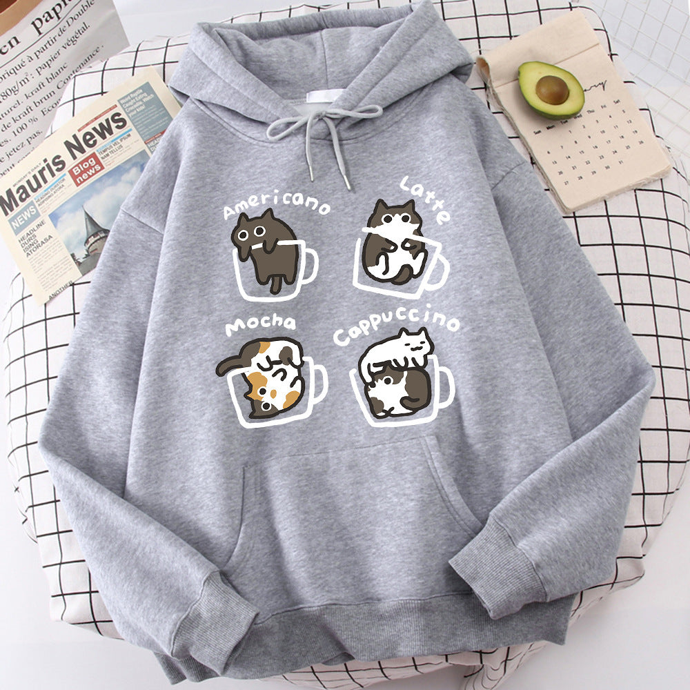 Five Kitties Play In Cup Hoodie