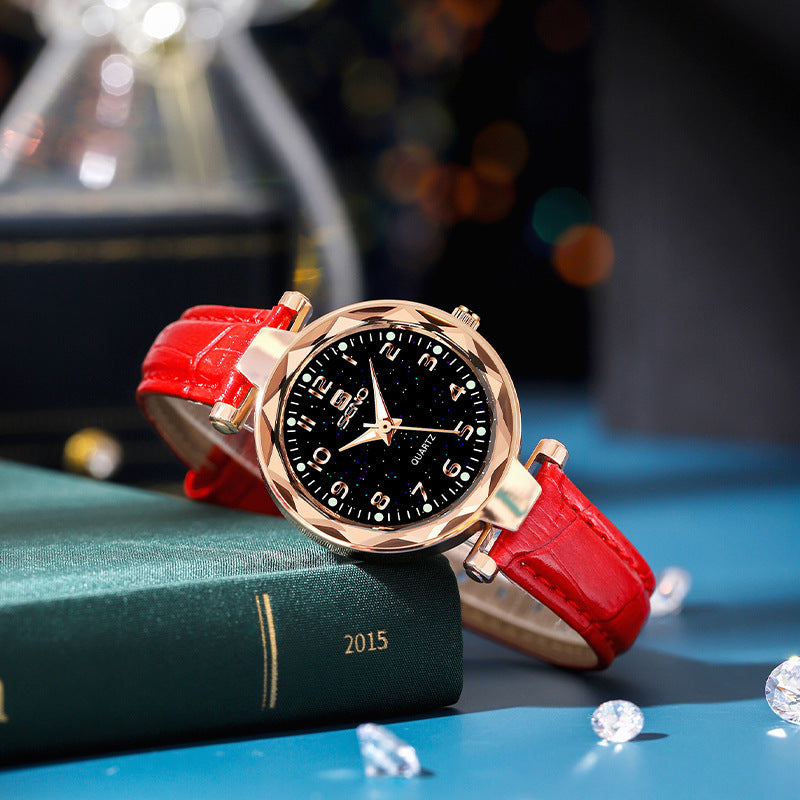 Women's Starry Sky Waterproof Belt Quartz Watch