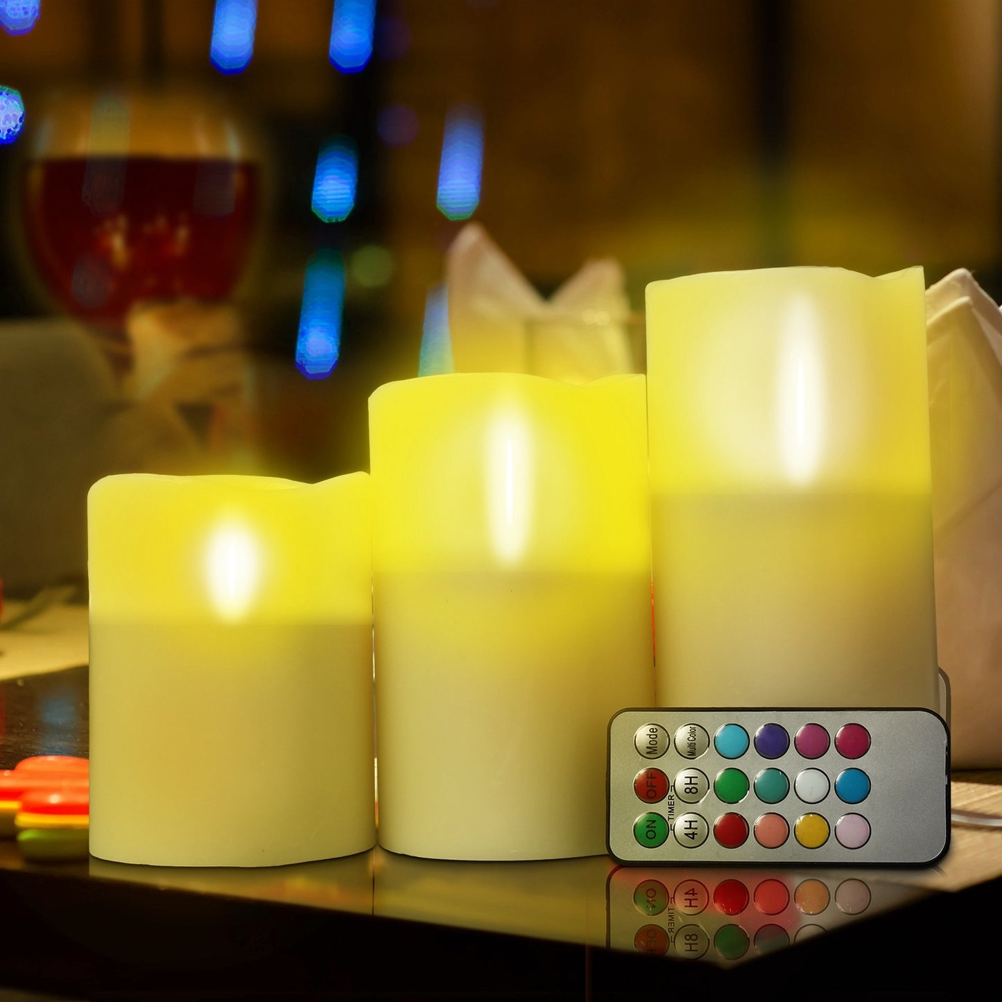 6Pc Flameless Candles Votive Candles Wireless Battery Operated LED Flickering Candles With Remote Control Timer