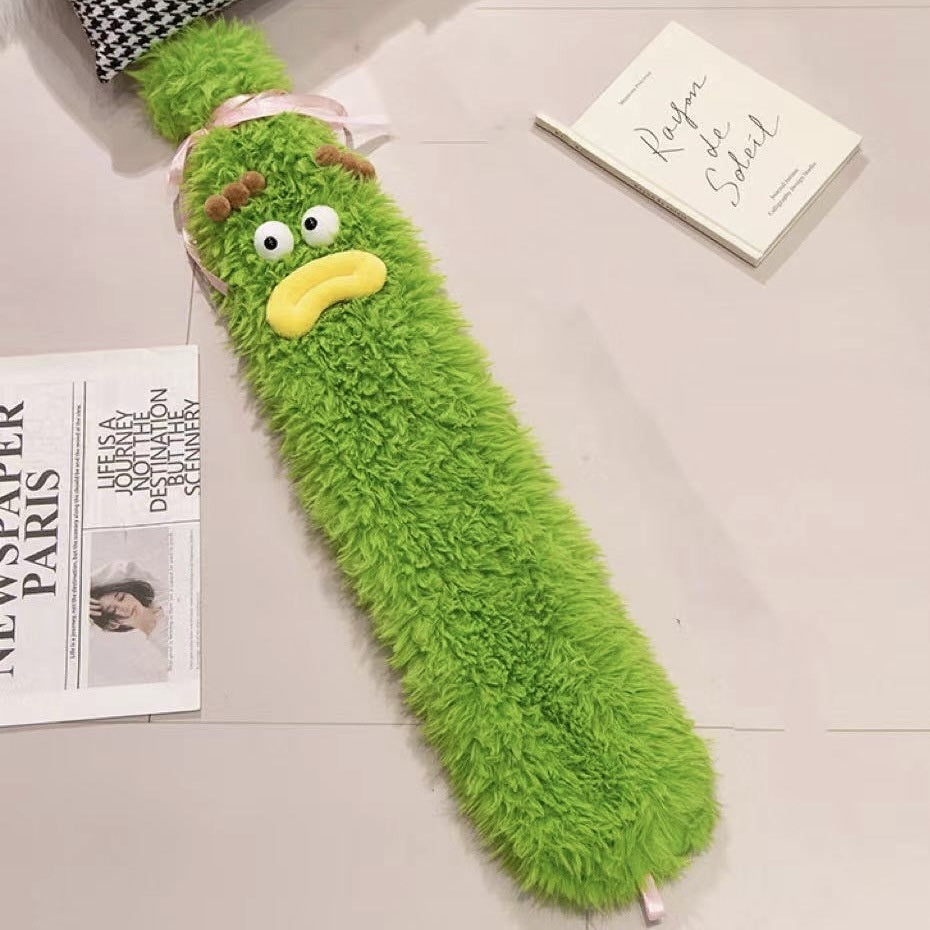 2L Cute Hot Water Bottle Portable Warm Belly Treasure Belt Protective Cover Hand Warmers Injection Silicone Long Explosion-proof