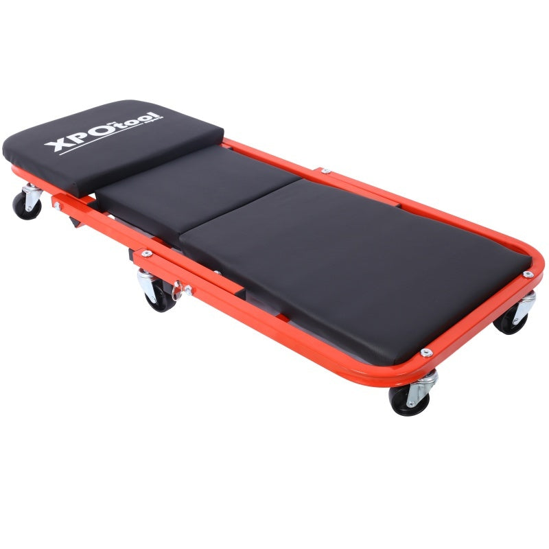 Mechanic Crawler, Garage Gift, 36inch Z-crawler Seat, 2-in-1 Mechanic Gift, 300 Lb Capacity, Low Profile Crawler With 6 Wheels, Garage, Father's Day Tool Gift Shop, Red