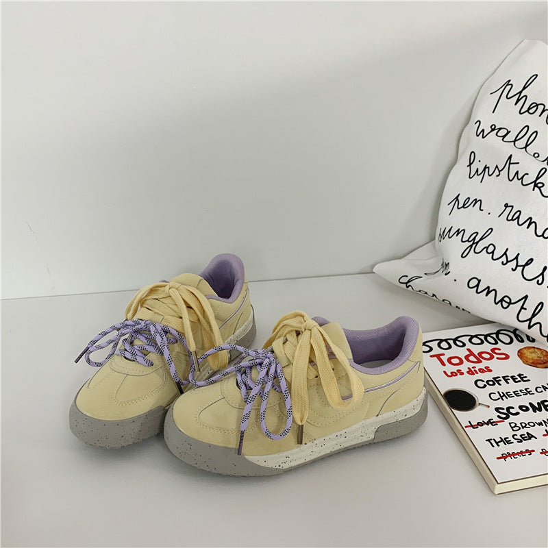 Sports And Leisure Korean Style Versatile Platform Student Sneakers