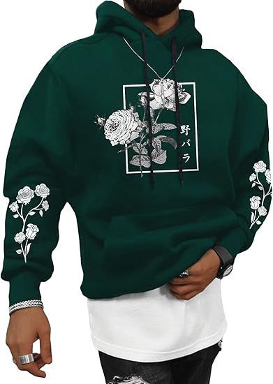 Fashion New Rose Print Casual Sweatshirt