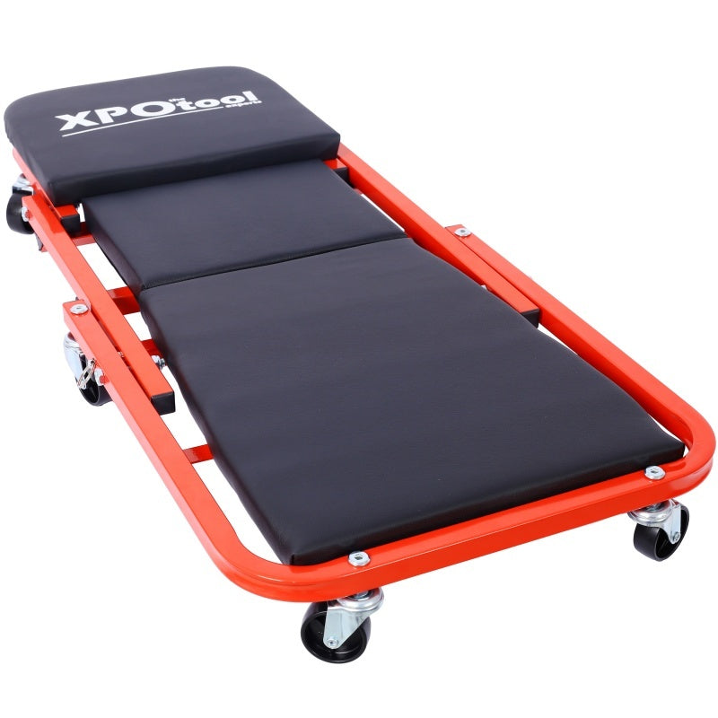 Mechanic Crawler, Garage Gift, 36inch Z-crawler Seat, 2-in-1 Mechanic Gift, 300 Lb Capacity, Low Profile Crawler With 6 Wheels, Garage, Father's Day Tool Gift Shop, Red