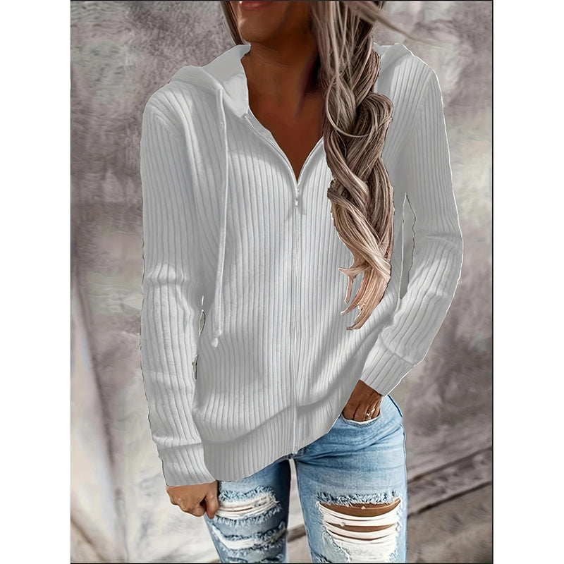 Women's Zip Up Hoodies Sweatshirts Sweater Fall Outfits Casual Long Sleeve Drawstring Jackets