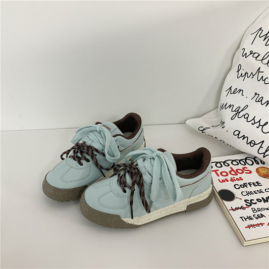 Sports And Leisure Korean Style Versatile Platform Student Sneakers