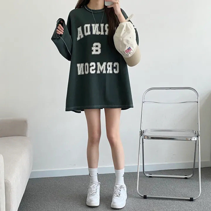 Design Sense Stitching Thickening Plus Size Top Korean Style Fleece-lined Sweater