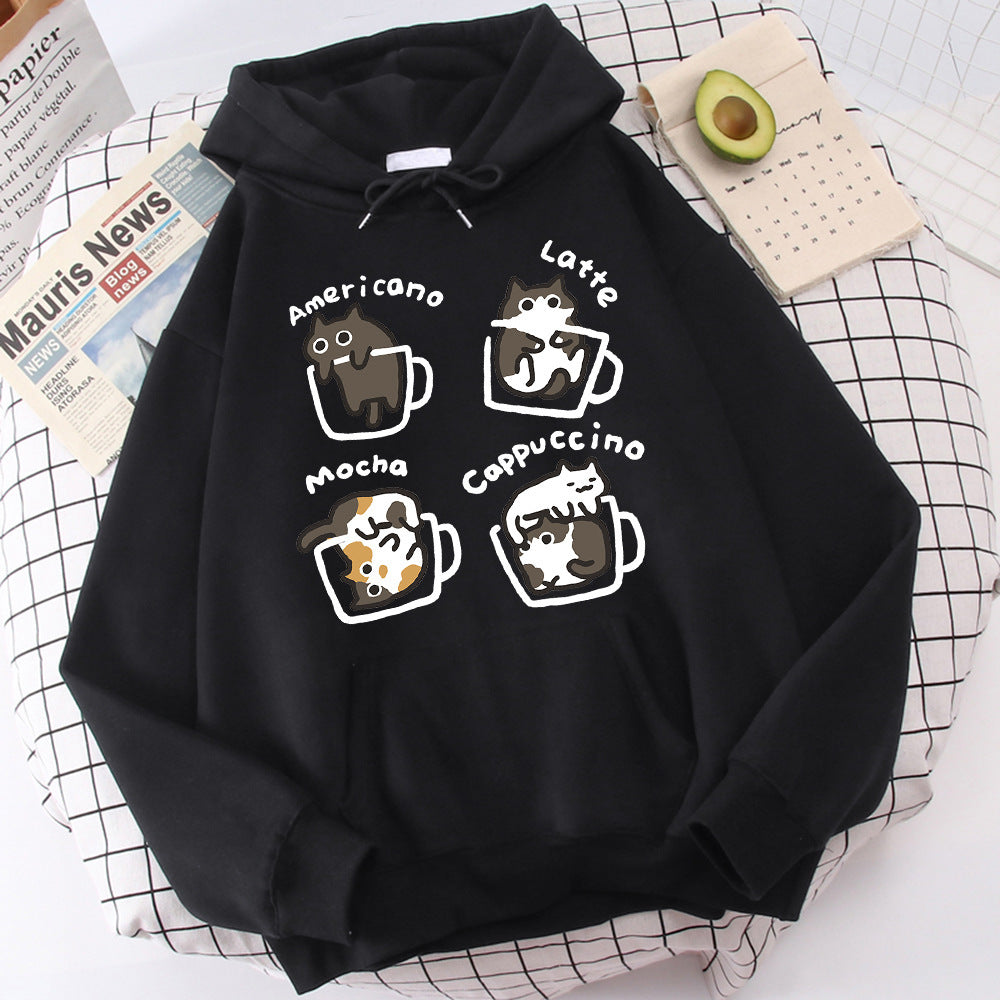 Five Kitties Play In Cup Hoodie
