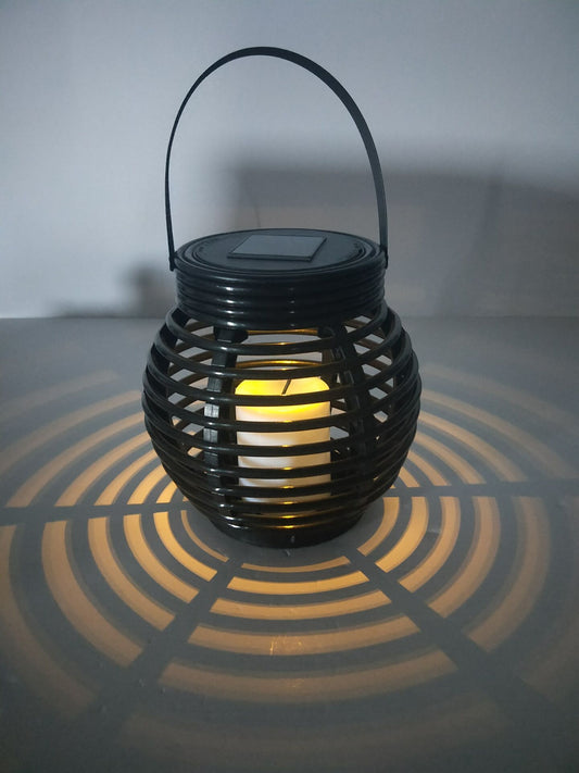 Solar LED rattan candle light
