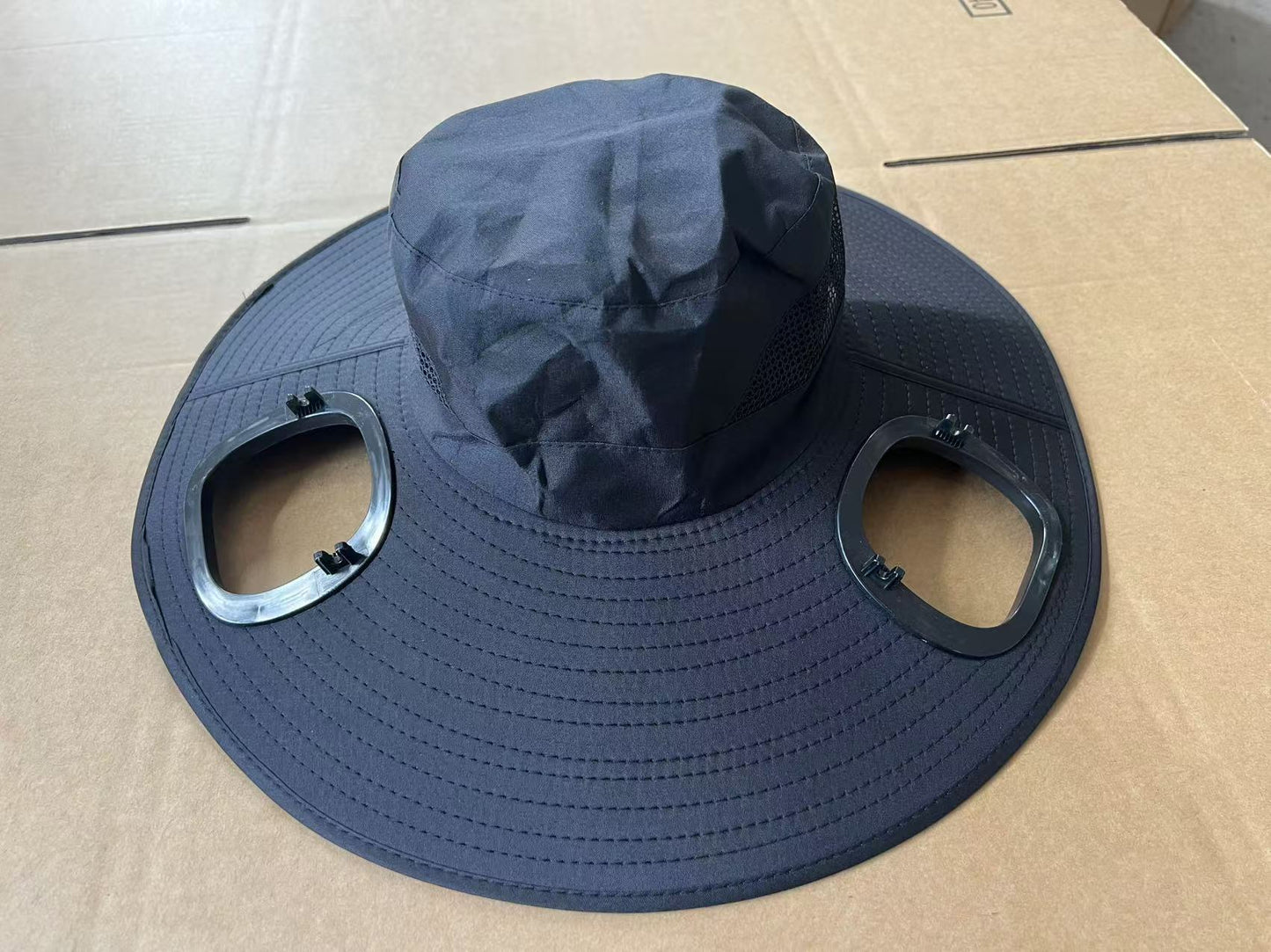 Men's Sun Shading Large Eave Sun Shading Solar Fan Cap
