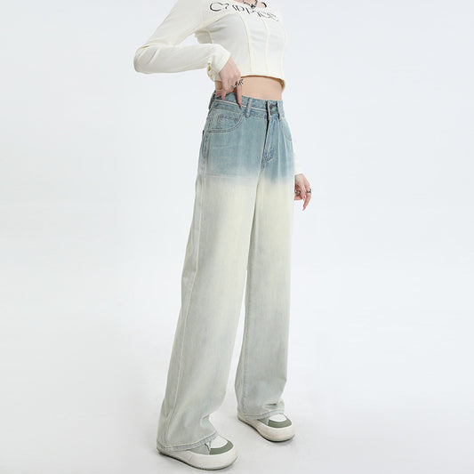 Gradient Design Straight-leg Pants Wide Leg Women's Clothing