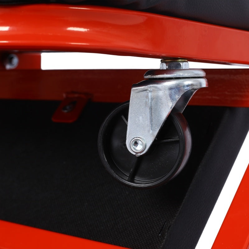 Mechanic Crawler, Garage Gift, 36inch Z-crawler Seat, 2-in-1 Mechanic Gift, 300 Lb Capacity, Low Profile Crawler With 6 Wheels, Garage, Father's Day Tool Gift Shop, Red