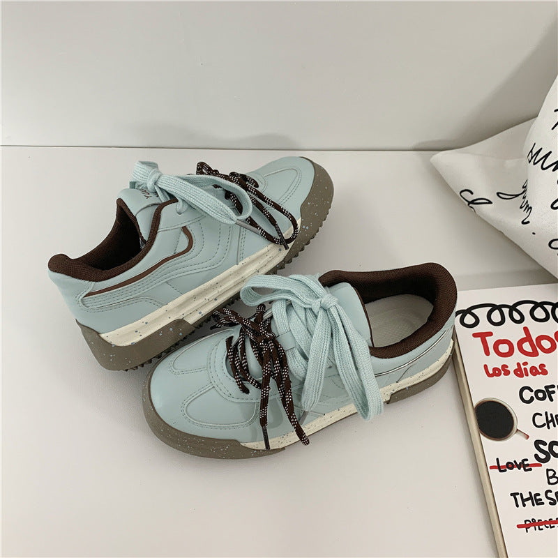 Sports And Leisure Korean Style Versatile Platform Student Sneakers