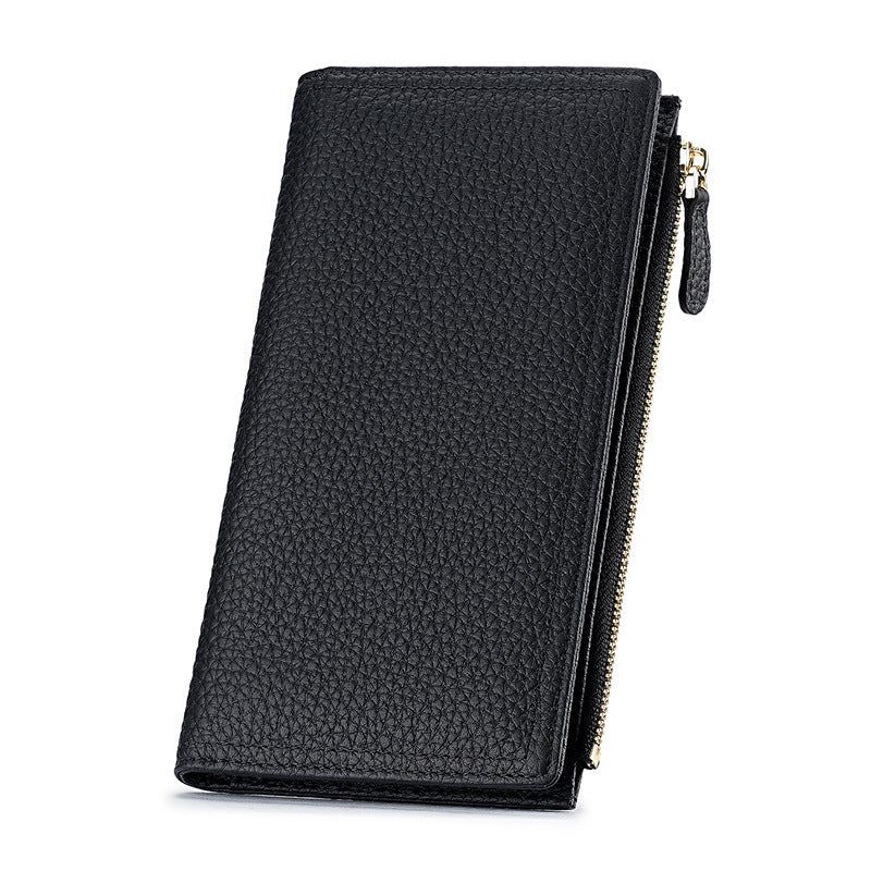 Women's Cowhide Anti-magnetic Anti-theft Long Wallet