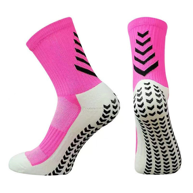 Men's Mid-calf Athletic Socks Socks For Running Non-slip Silicone Thickened