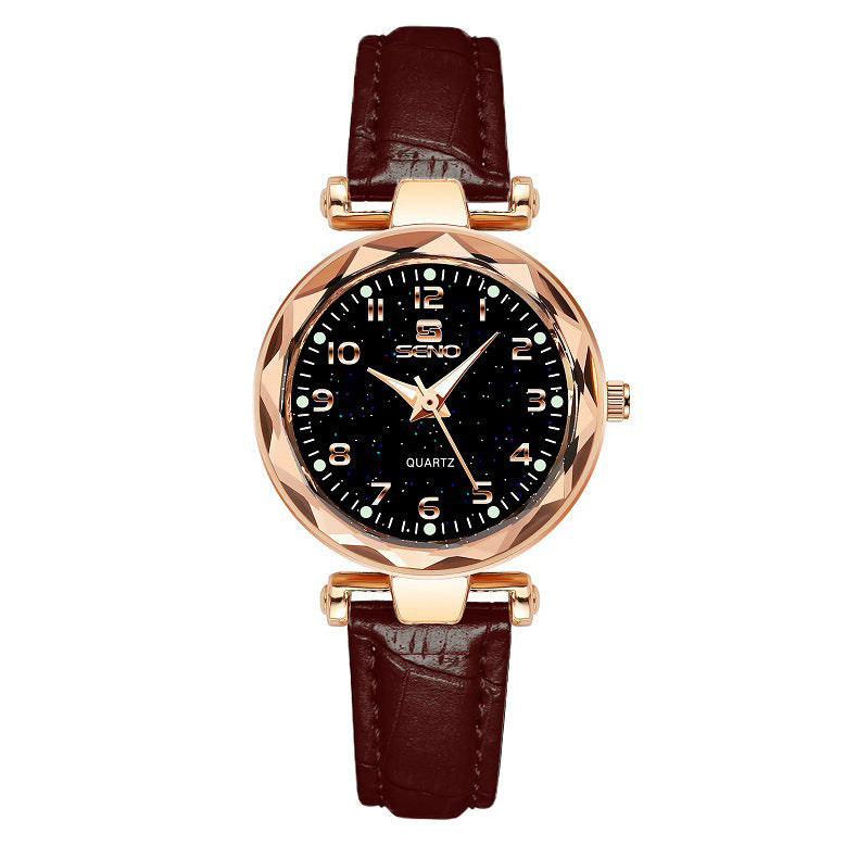Women's Starry Sky Waterproof Belt Quartz Watch