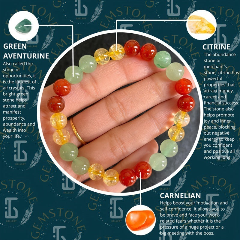 8mm Yellow Beaded Bracelet Bracelet Hand