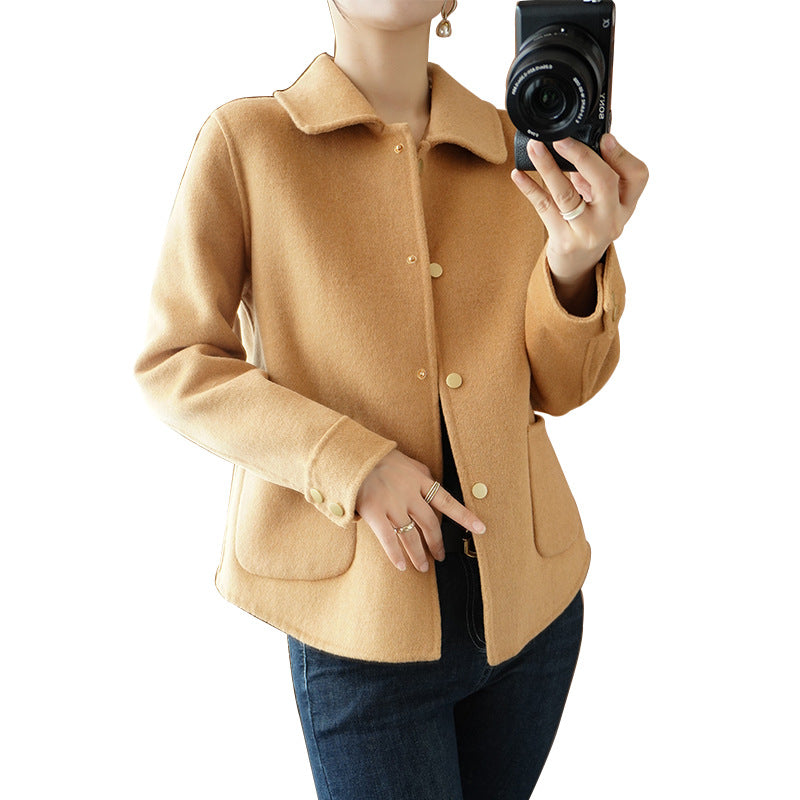 Double-sided Woolen Fallwinter Slim Wool Overcoat