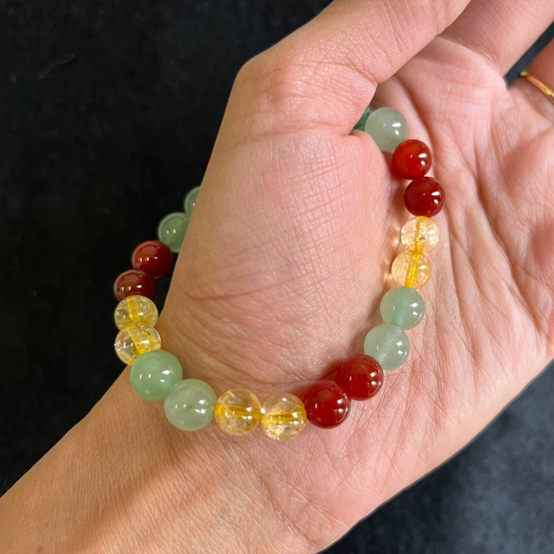 8mm Yellow Beaded Bracelet Bracelet Hand