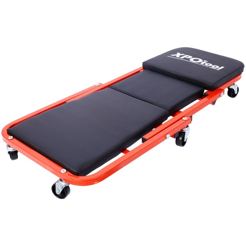 Mechanic Crawler, Garage Gift, 36inch Z-crawler Seat, 2-in-1 Mechanic Gift, 300 Lb Capacity, Low Profile Crawler With 6 Wheels, Garage, Father's Day Tool Gift Shop, Red