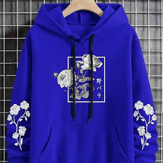 Fashion New Rose Print Casual Sweatshirt