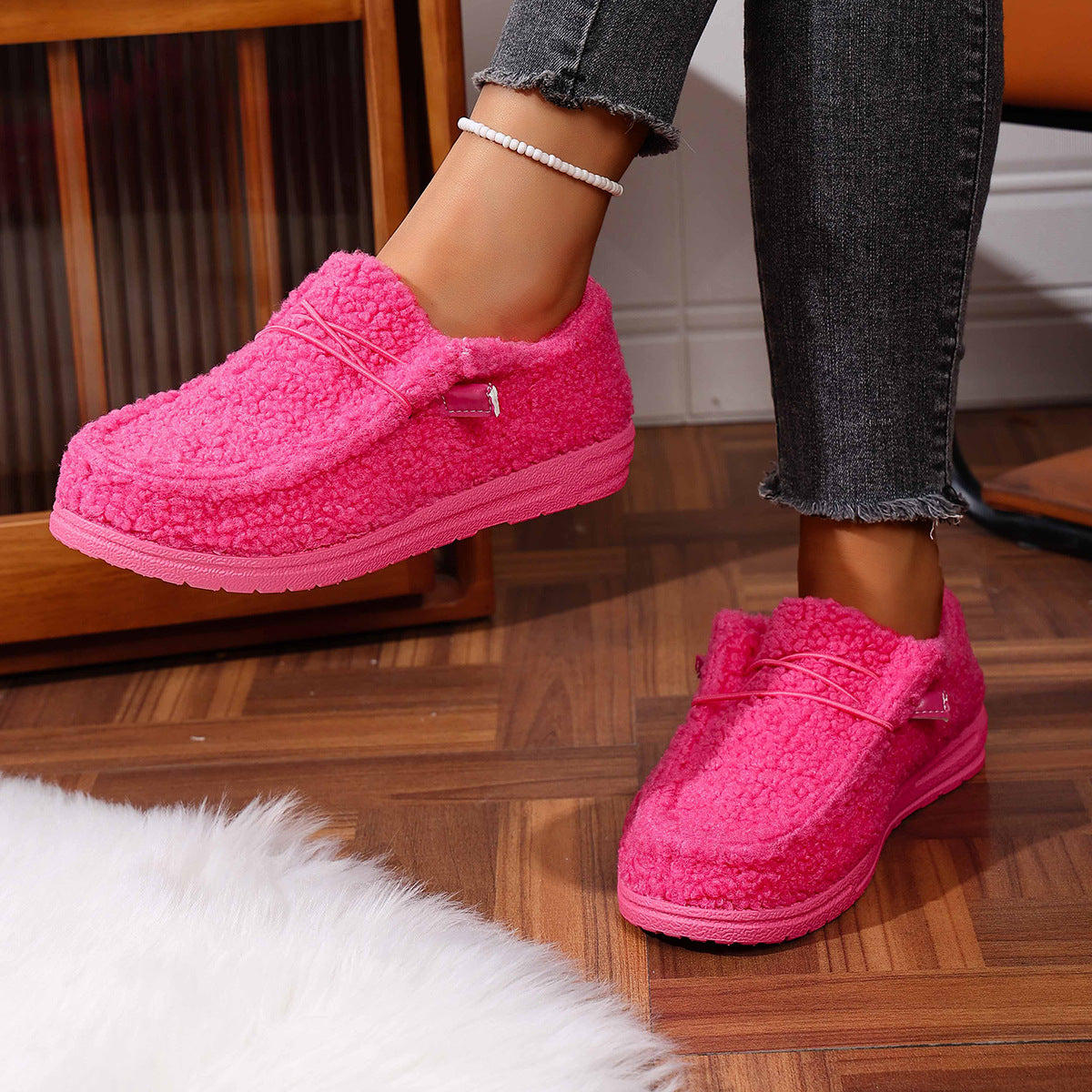 Ethnic Style Series Flat Casual Breathable Soft Bottom Lazybone Women's Shoes