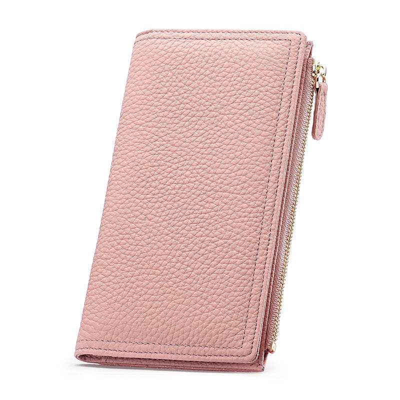 Women's Cowhide Anti-magnetic Anti-theft Long Wallet