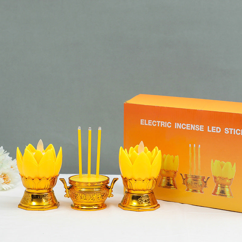 Lotus Lamp Led Simulation Electronic Incense Tube Candle