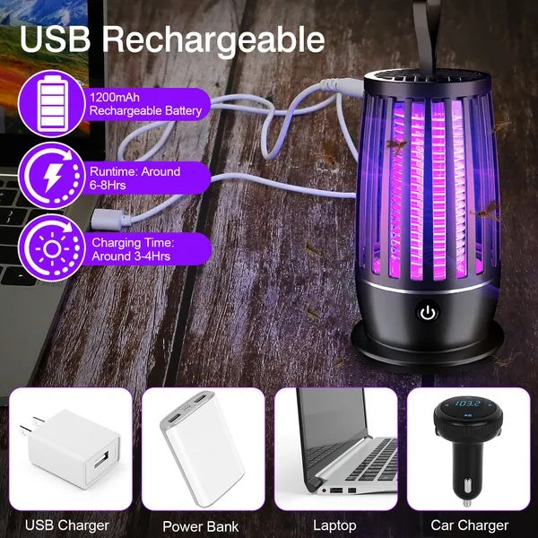Rechargeable Mosquito Killer Lamp Bug Zapper With Night Light Strap