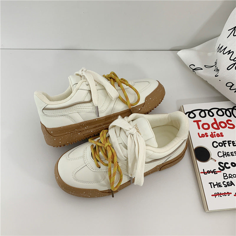 Sports And Leisure Korean Style Versatile Platform Student Sneakers